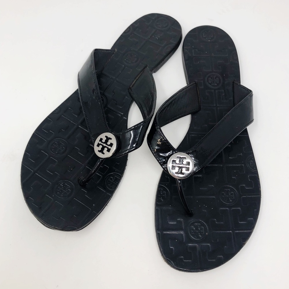 Tory birch black flip flops - Picture 1 of 7